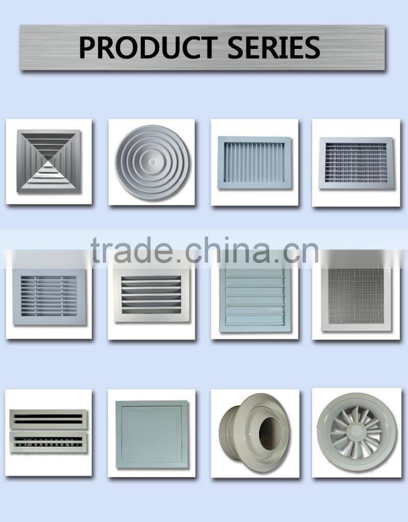 Aluminum ventilation door grille
