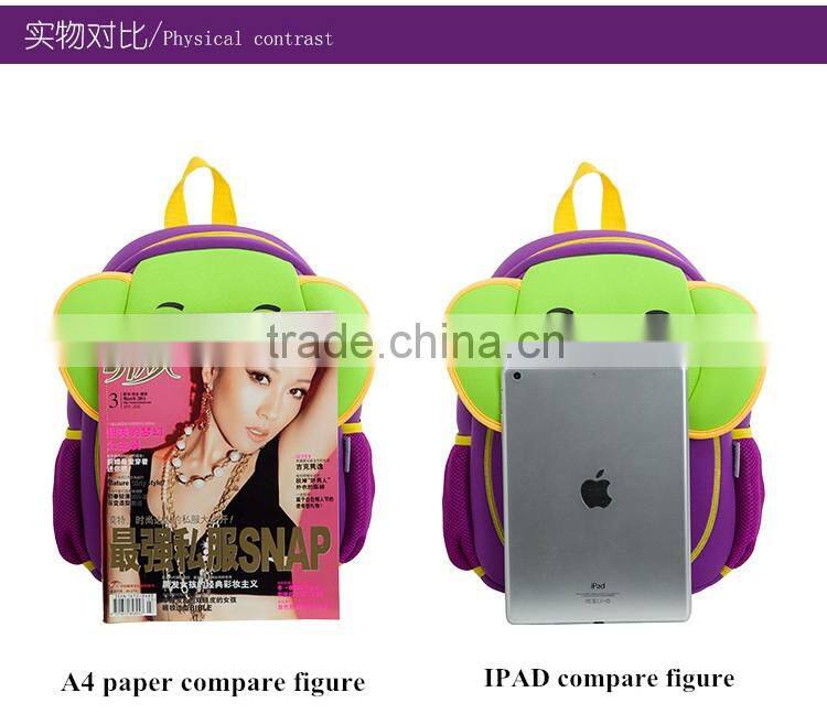 2016 Hot sell factory price OEM neoprene kids backpack children school bag