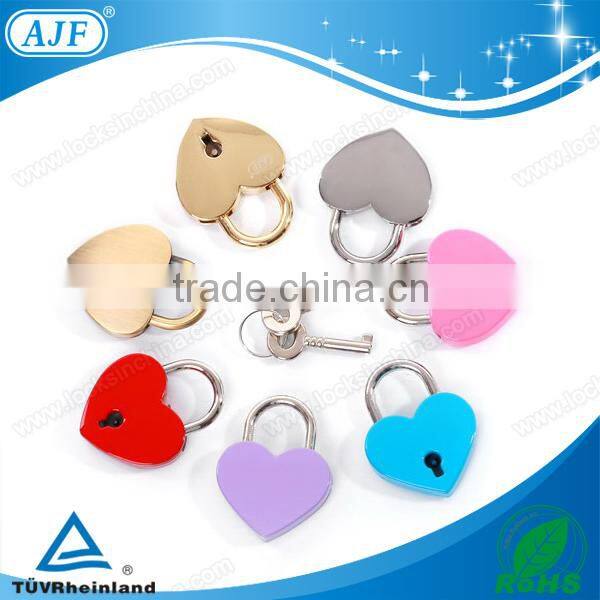 AJF brass lock bronze lock antique heart padlock