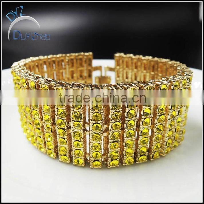 latest more row fake hip hop gold cz bracelets