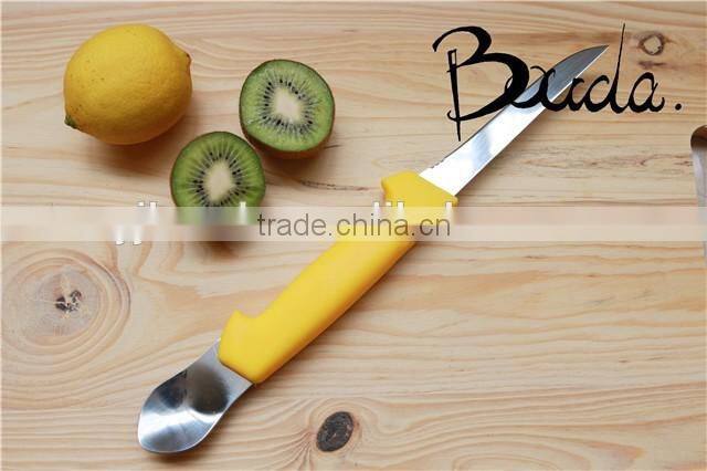 8" Good quality hot sell plastic and aluminium handle ice-cream spoon BD-T300