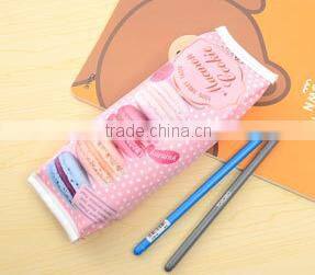 Wholesale PU leather pencil case with cookie printing