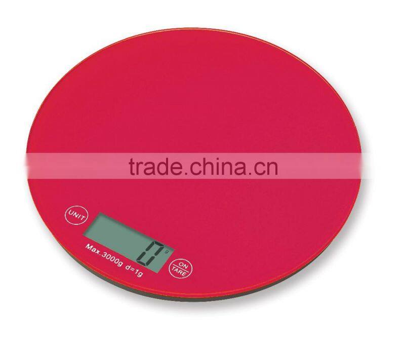 super thin tempered round glass touch screen kitchen scales 5kg