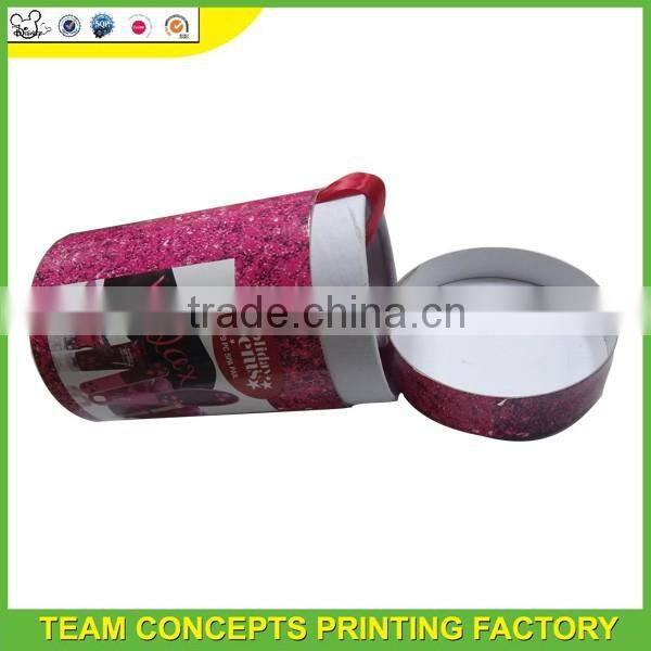 Custom Printed Round Cylinder cardboard Gift Packaging Box