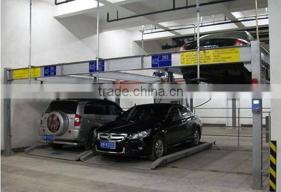 Automatic mechanical 2 level lift-sliding parking system