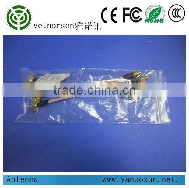 Y shape RF cable with 316 cable , a SMA female and two crc9 connectors