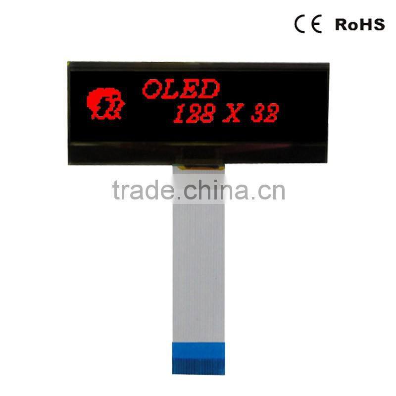 2.05 inch OLED 128x32 Graphic Red OLED display module with I2C interface