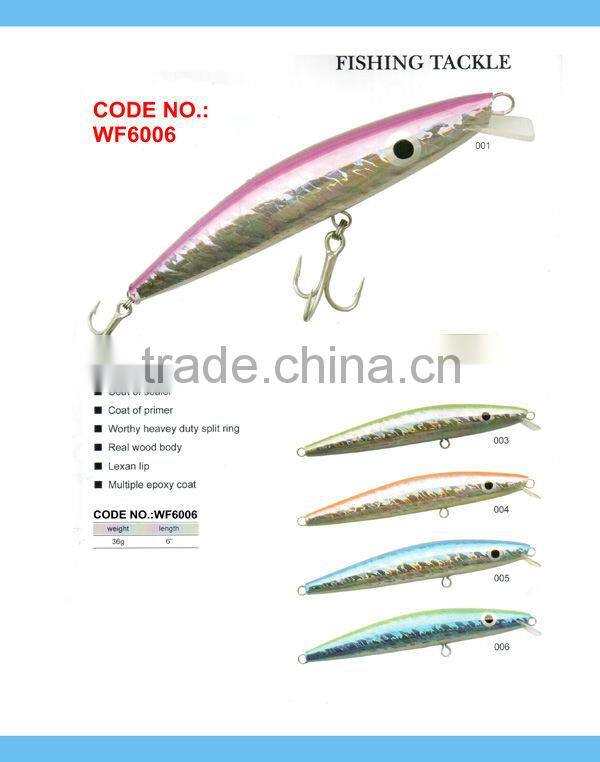 Real wood bodyWF6002 blank lure body