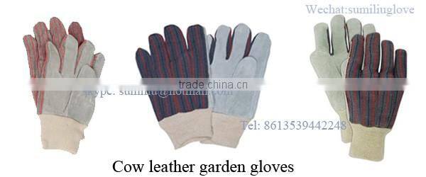 Leather palm with knit wrist working gloves
