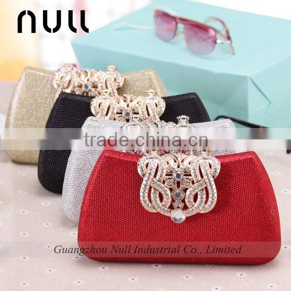 China Manufacture Rhinestone Hard Box Clutch Purse For Wedding