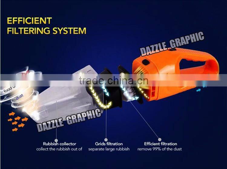 Car Vacuum Cleaner Wet And Dry Dual Use Super Suction120W DC 12v Car Cleaner Vacuum Cleaner for Home and Car