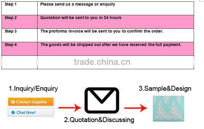 HC-2148-1 Hechun Sewed Sequined Bead Crochet Lace Applique for Clothes