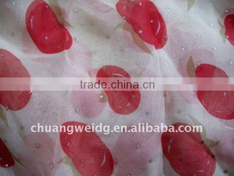 beautiful 100% polyester frivolous chiffon dress fabric