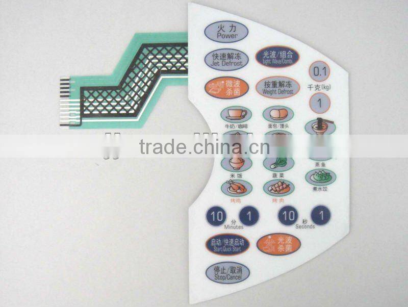 push button/ keypad/ keyboard microwave oven membrane switch