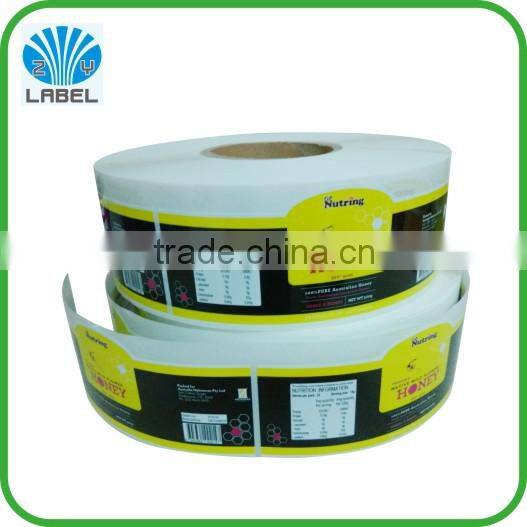 high quality custom honey labels for plastic bottles,adhesive honey bottle labels