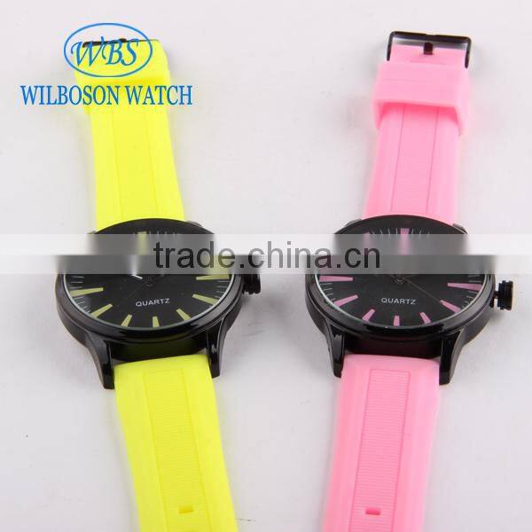 Big Dial Silicon Rubber Wristband Watches For Women