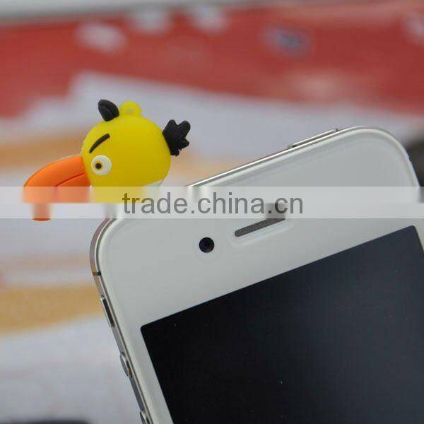 2013 3D cute bear design silicone dust plug