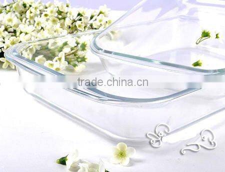 Heat Resistance Glass borosil clear glass lunch box with lock