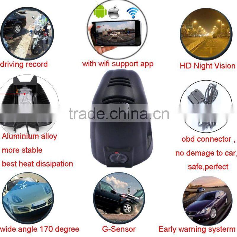 car dvr WIFI connection hidden car dvr camera hd 1080p car dvr fit for audi car