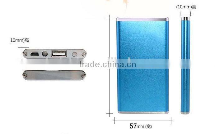 Metal Super thin 4000mah portable Power Bank for Iphone samsung htc blackberry mobile phone