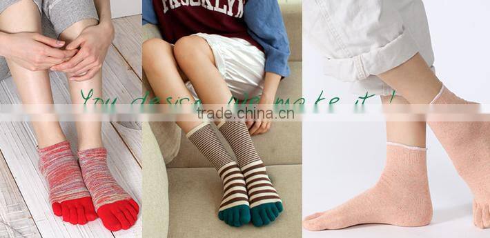 Best Socks Manufacturer Japanese Design OEM School Teen Girls Summer Thin Cotton Black Five Toe Cozy Socks