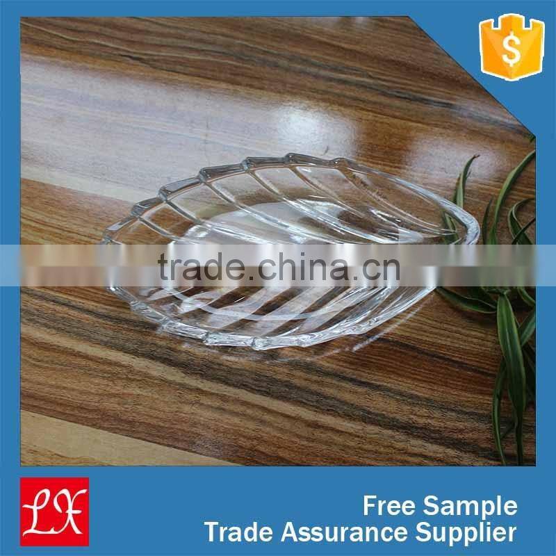 Mini fan shaped glass plate supplier