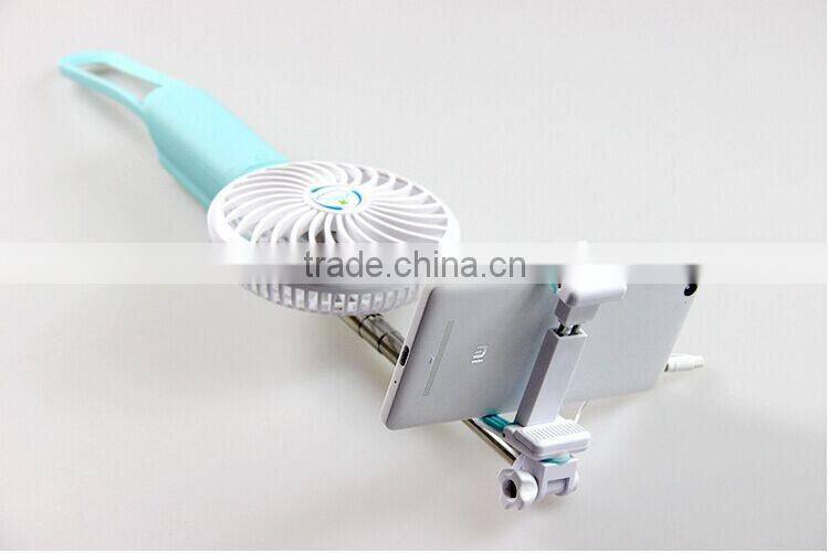 2016 newest fashion design 3 in 1 selfie power bank fans,selfie monopod sticker fans