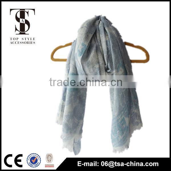 New Fahsion warn plain 100% Wool Printed Scarf
