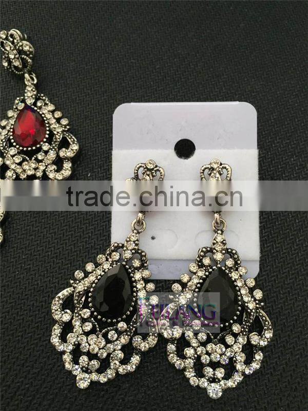 Big Earrings Red Or Black Jewelry Drop Retro Earrings Hypoallergenic