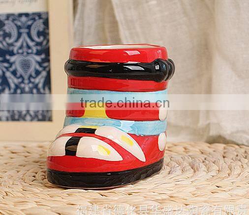 creative lovely cartoon christmas animal boot model of gift ice cream ceramic mug