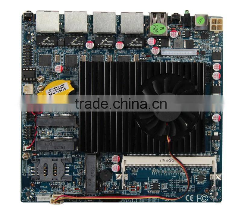 4 Lan ports X86 Atom D525 embedded DC power cheap industrial network security firewall motherboard