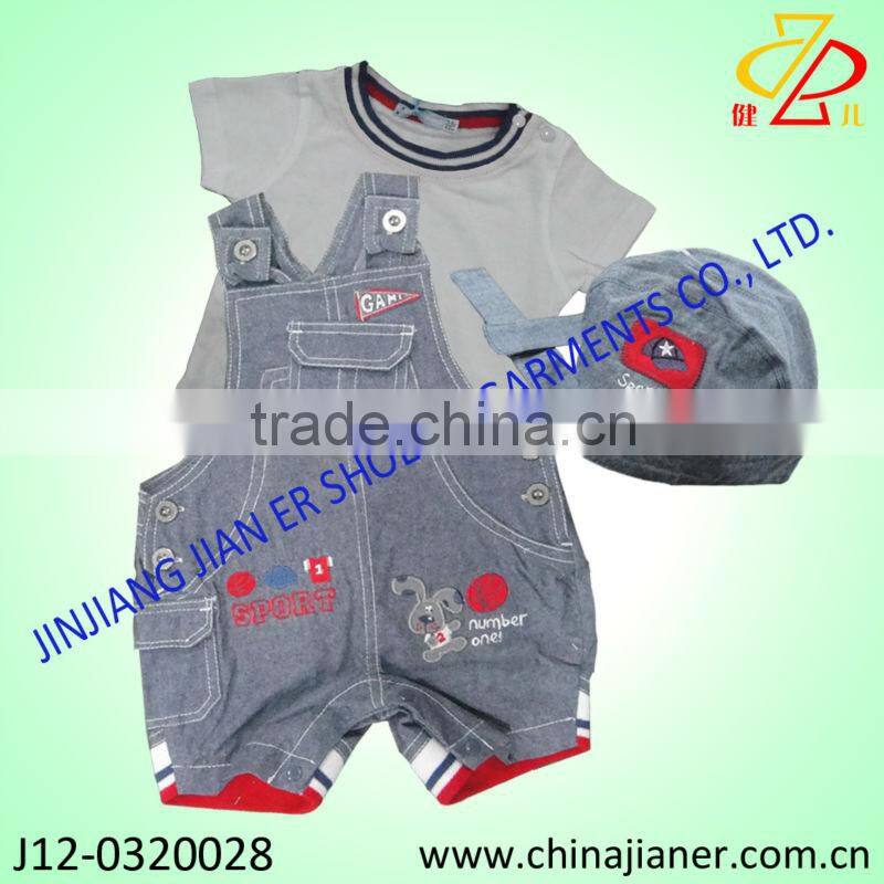 wholesale boy summer 3 pcs set fashion design kids clothing