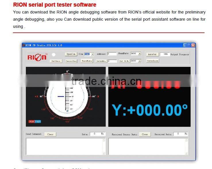 standard single axis inclinometer, clinometer, clination sensor Output through serial interface RS232 ,RS485 or TTL.