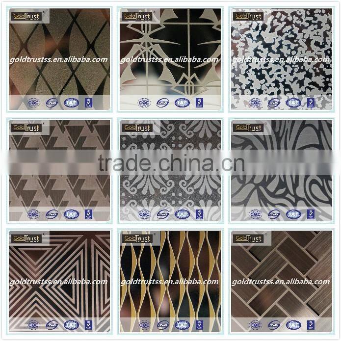 PVD coating color stainless steel sheet for cabin door decoration