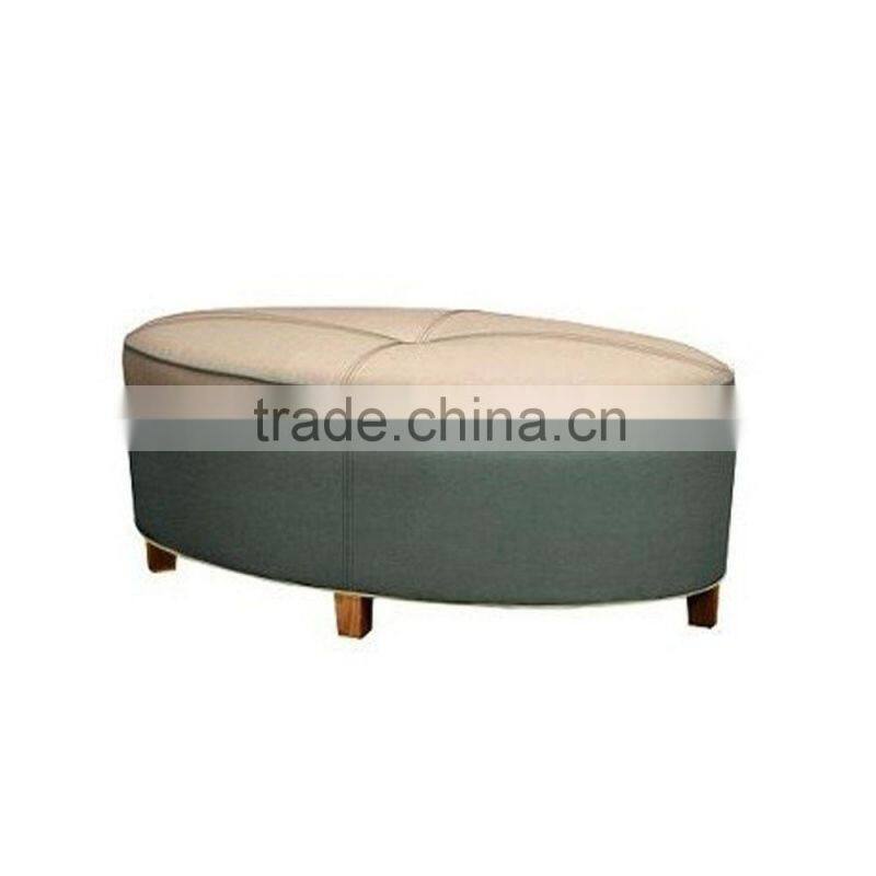 Oval shape design wood carved wooden ottoman YO7011