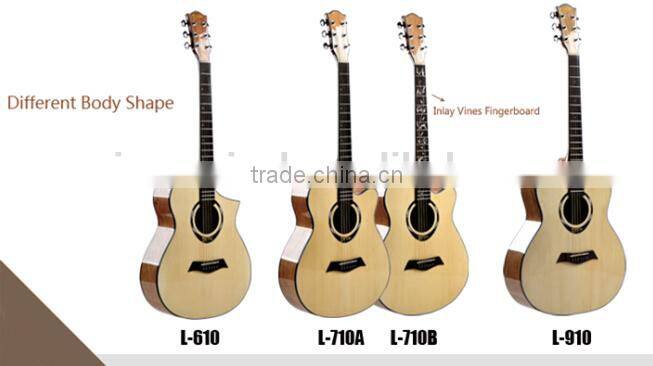 good quality catalpa acoustic guitar with fingerboard inlay