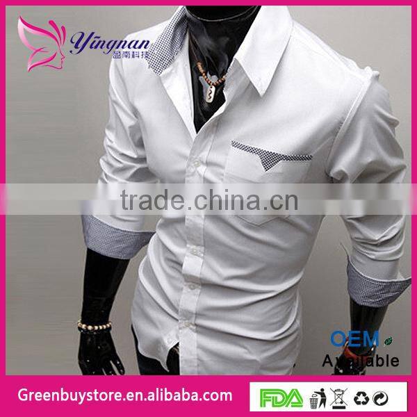 2014 Hot Sale Mens Shirts Casual Mens Dress Shirts Popular Slim Fit Men'sShirt