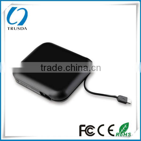 Built in calbe portable mobile power bank 10000mah