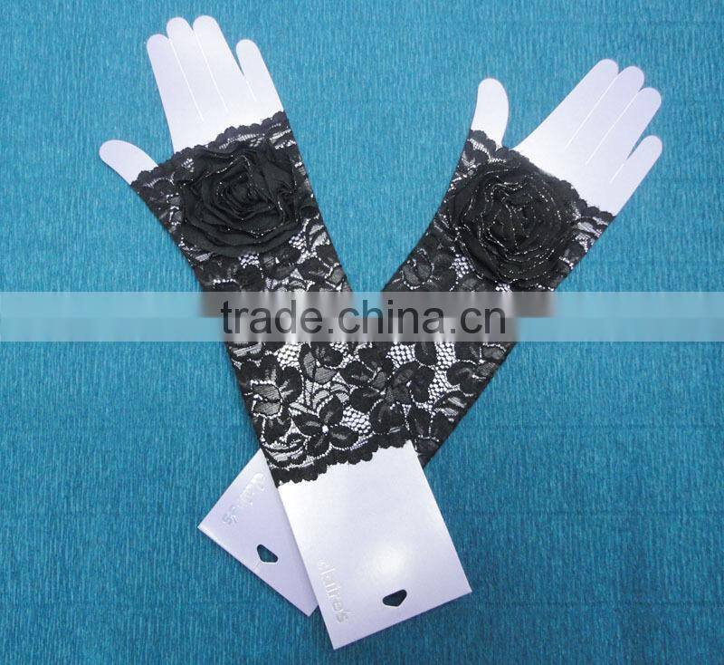 Black Lace Gloves Arm Length Lace Gloves