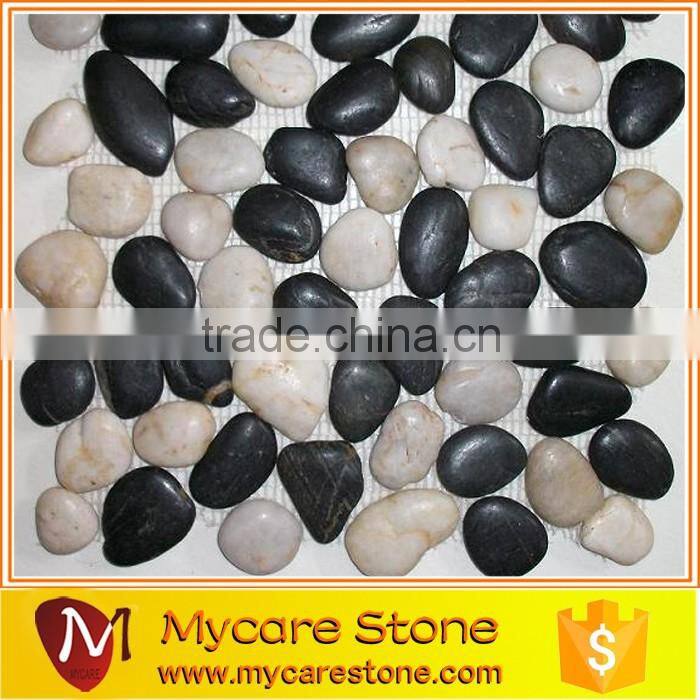 Polished white pebble stone river stone for park