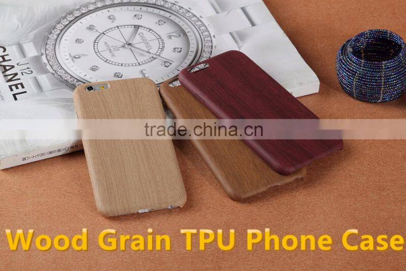 Natural Style TPU Wooden Grain Cell Phone Case For iPhone 5/5s/6/6 plus Wholesale