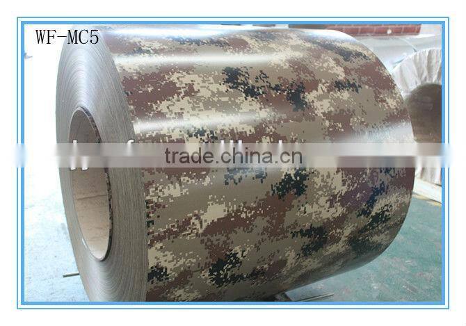 prepainted camouflage color ppgi steel coil for army wall panel