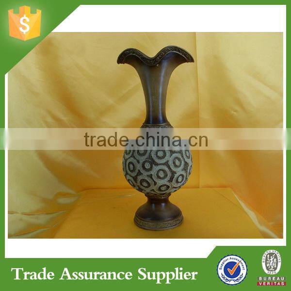 China supplier good quality home decoration antique brass flower vase
