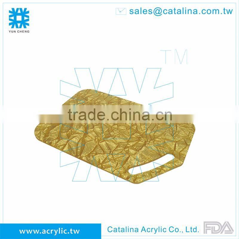 Hot sale Gold Acrylic Embedded Fabric kitchen food fruit chopping board