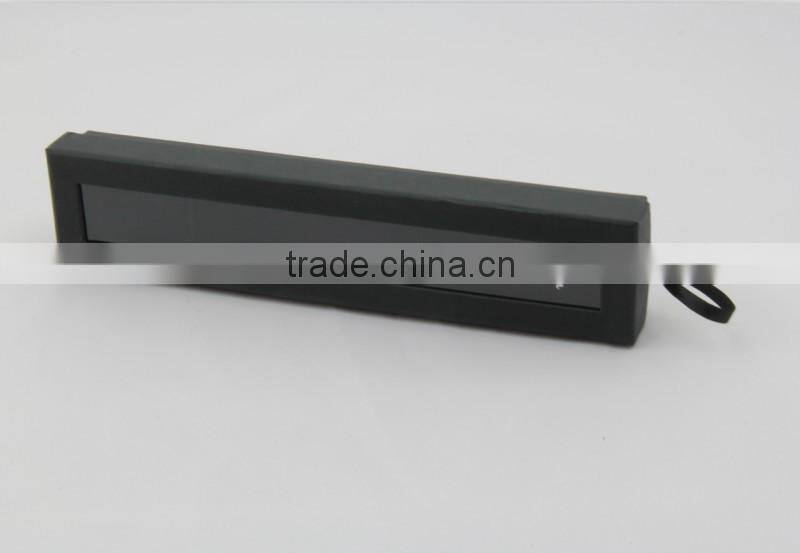 High end handmade black bracelet box / jewelry packing boxes with Pvc clear window custom made accept