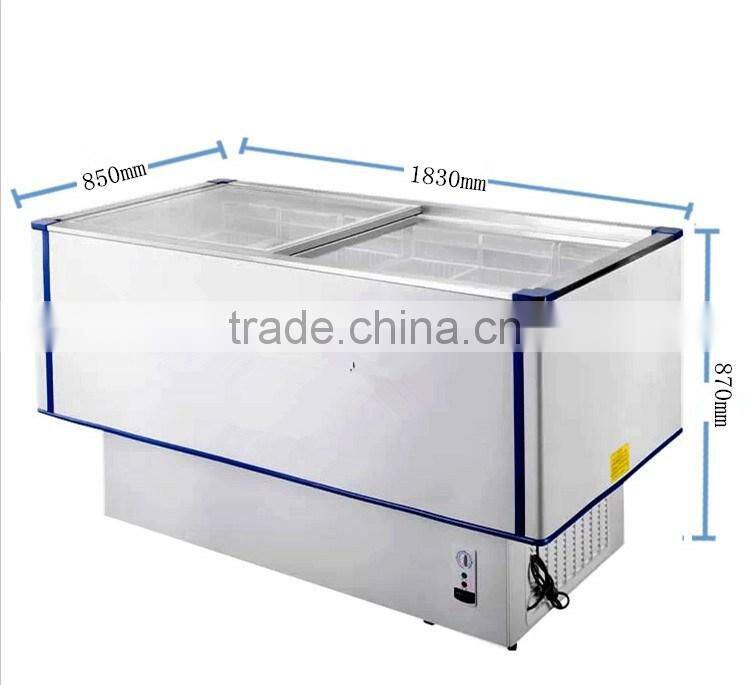 1.8m Top open island chest freezer seafood freezer
