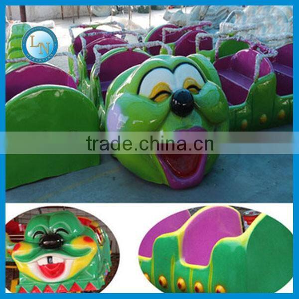 Amusement electrical train set worm roller coaster for kids