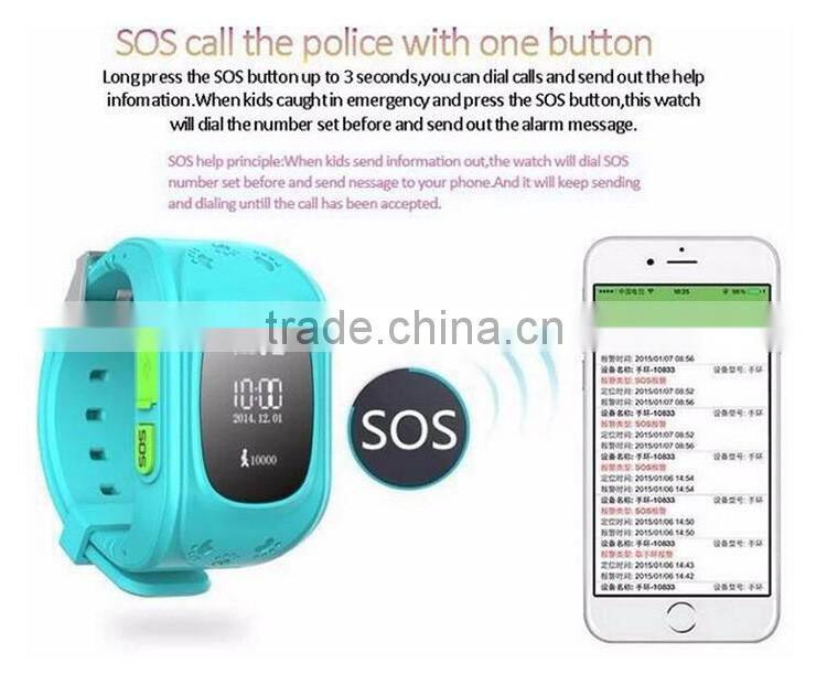 Q50 oled child gps watch anti-kidnapping with sos call function