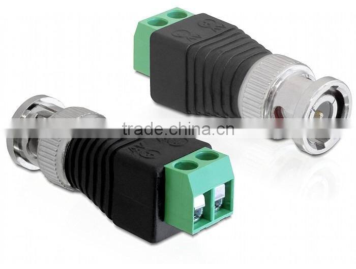 Coax CAT5 to CCTV Camera BNC Male Connector, BNC Connector Plug for CCTV Cable