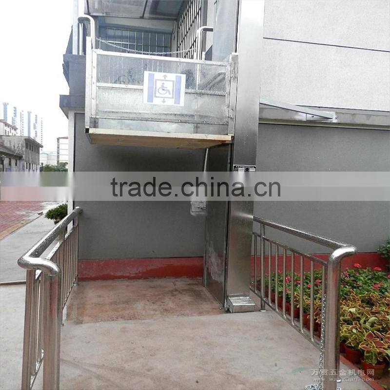 3m 5m one man Vertical system lift disabled wheelchair lift